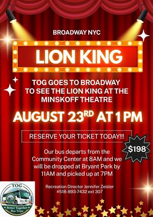TOG GOES TO BROADWAY